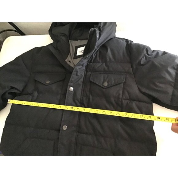 OLD NAVY-MENS GREY BUTTON/ZIP-UP CLOSURE POCKETS HOODIE PUFFER JACKET SIZE LARGE - Picture 5 of 7